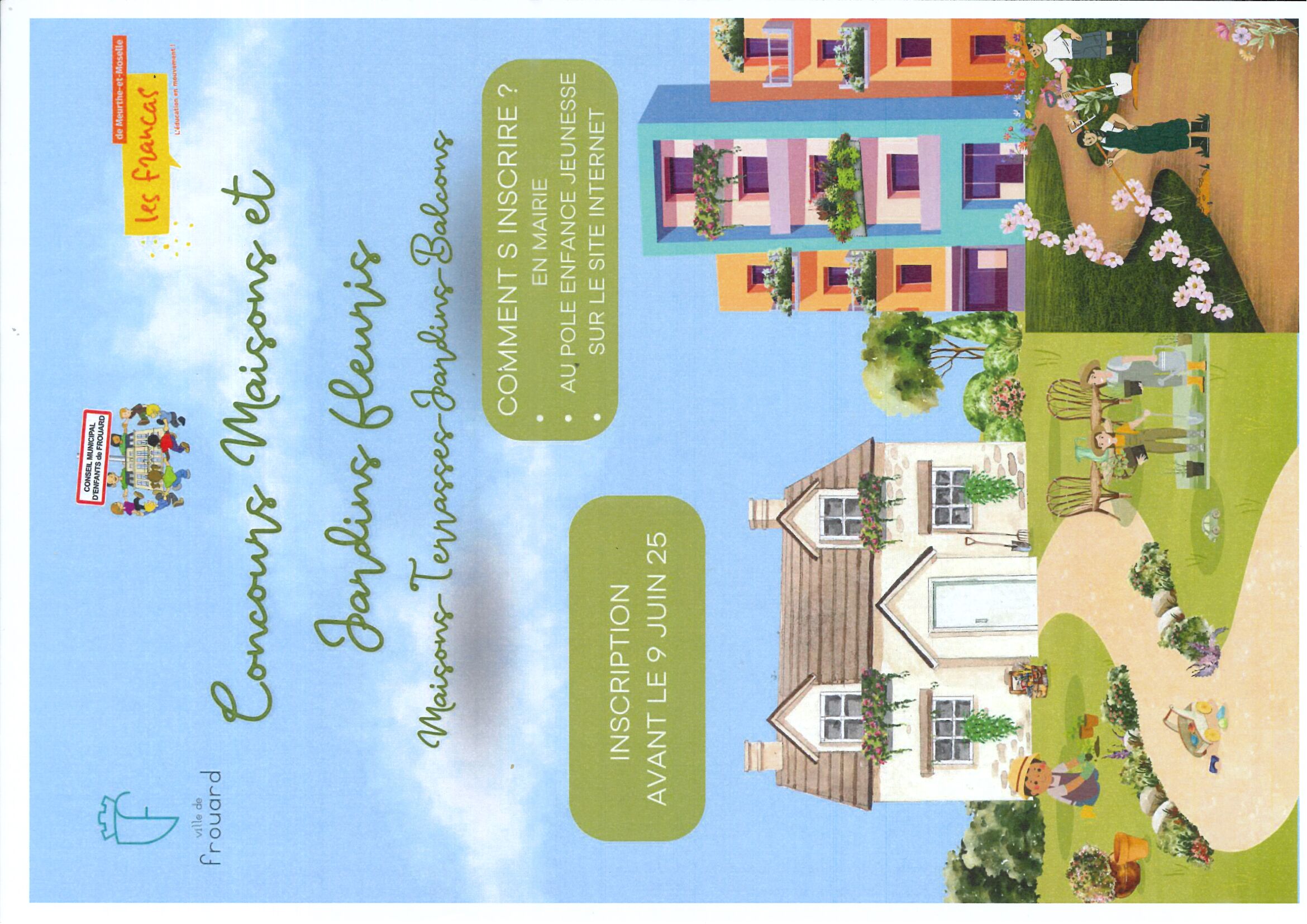 affiche du concours des maisons et balcons fleuris